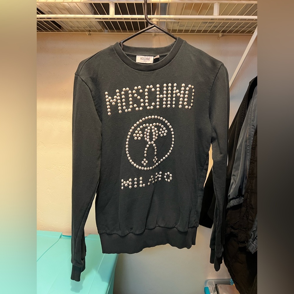 Moschino Black Top with Stud Details